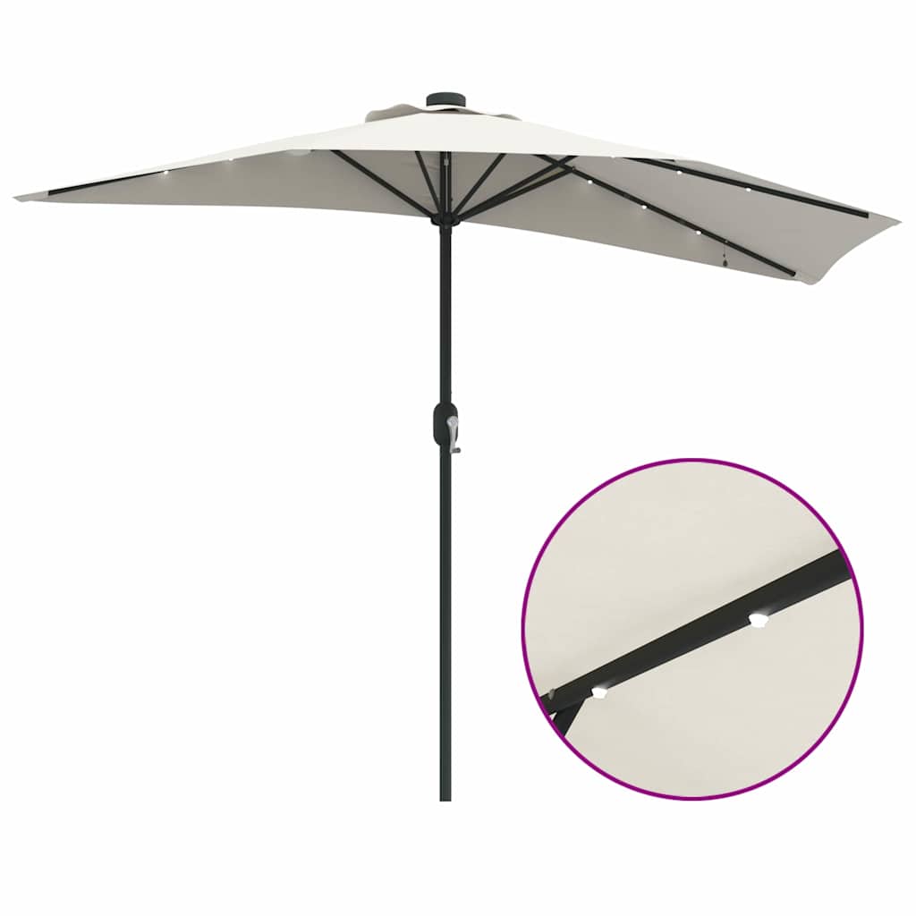 vidaXL Tuinsaal Half Zand 294 x 150 x 224 cm Stof