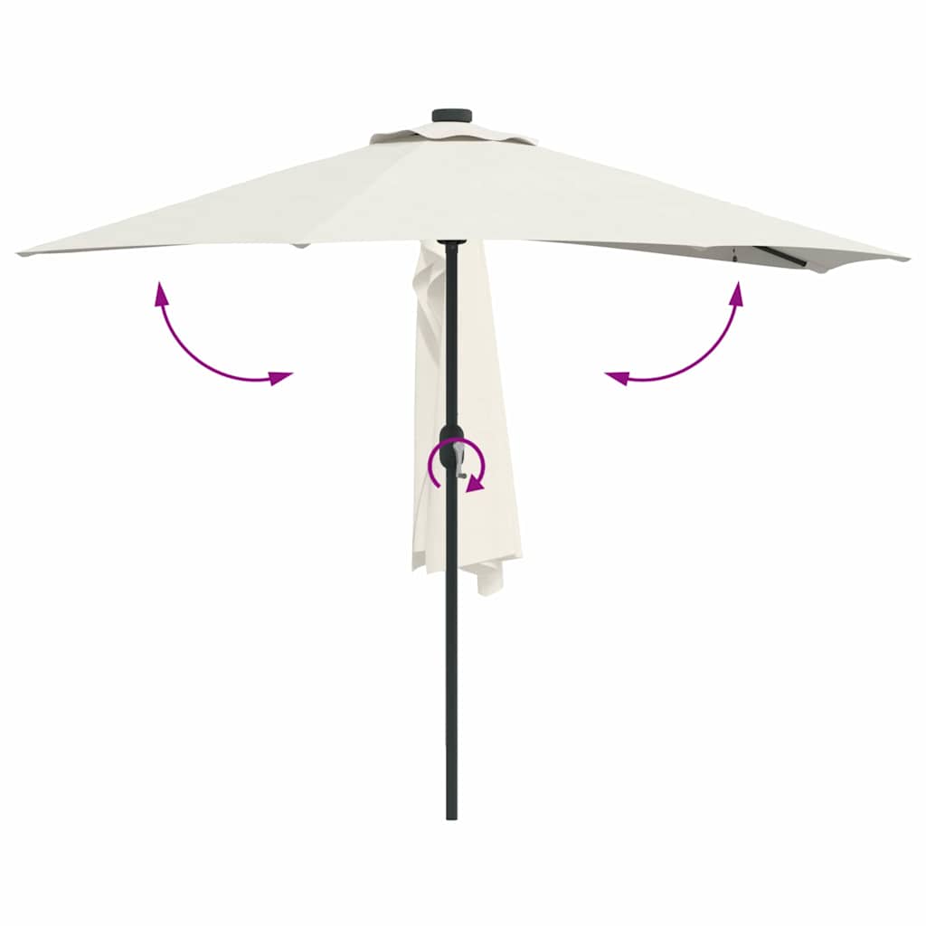 vidaXL Tuinsaal Half Zand 294 x 150 x 224 cm Stof