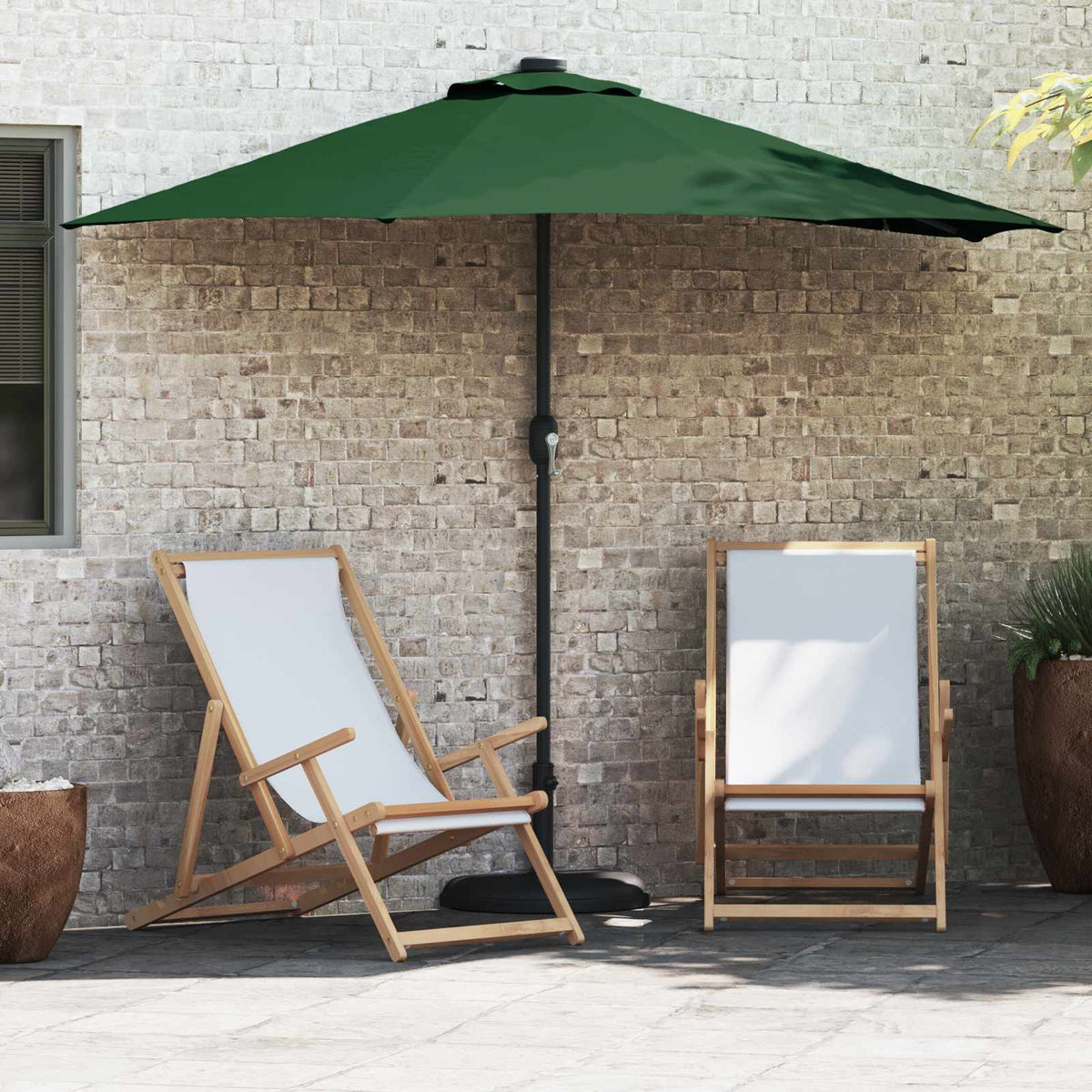 vidaXL Tuinsaal Half Zand 294 x 150 x 224 cm Stof