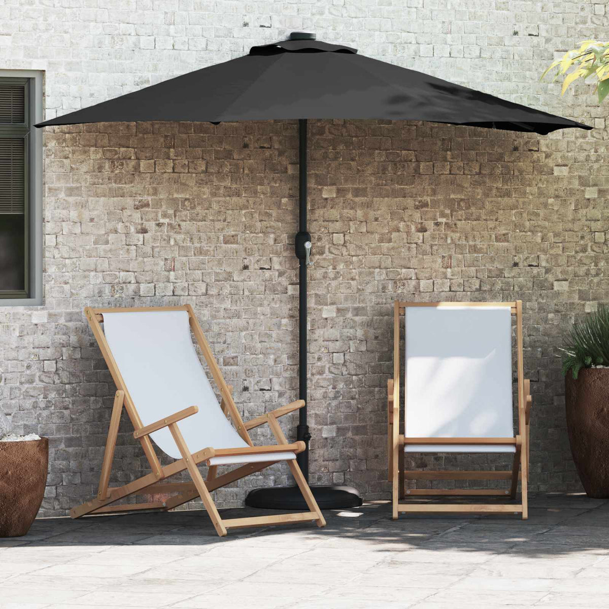 vidaXL Tuinsaal Half Zand 294 x 150 x 224 cm Stof