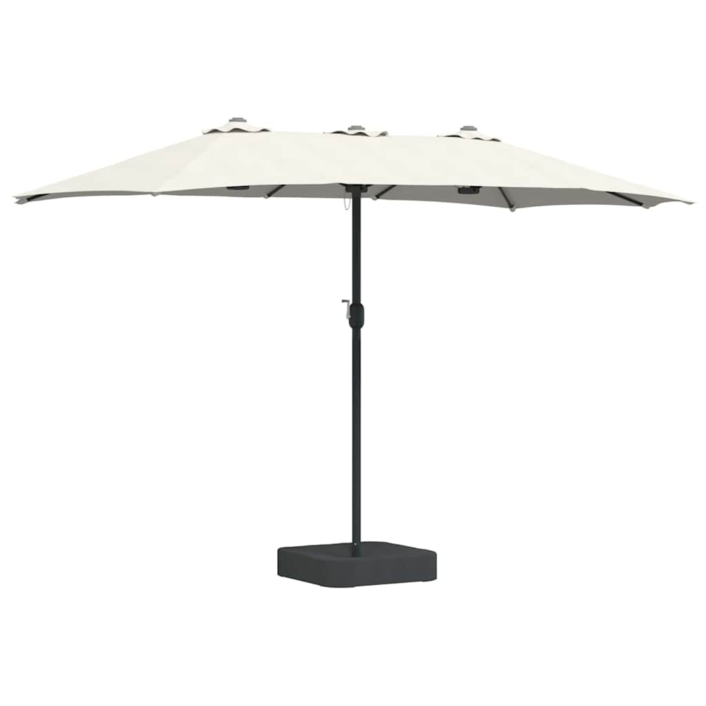 vidaXL Tuinparasol Zand 385 x 209 x 244 cm Stof
