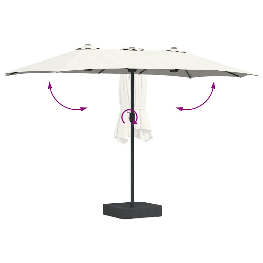 vidaXL Tuinparasol Zand 385 x 209 x 244 cm Stof