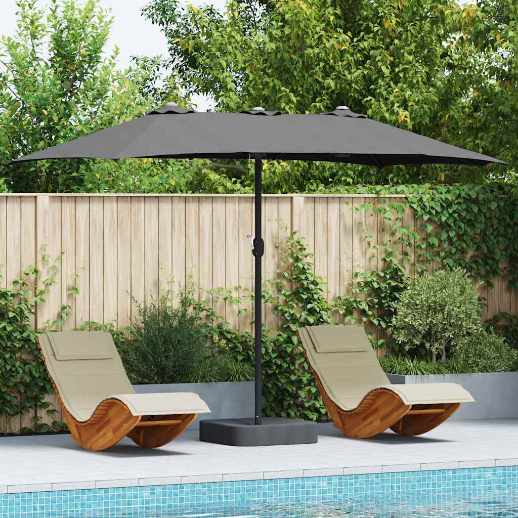 vidaXL Tuinparasol Zand 385 x 209 x 244 cm Stof