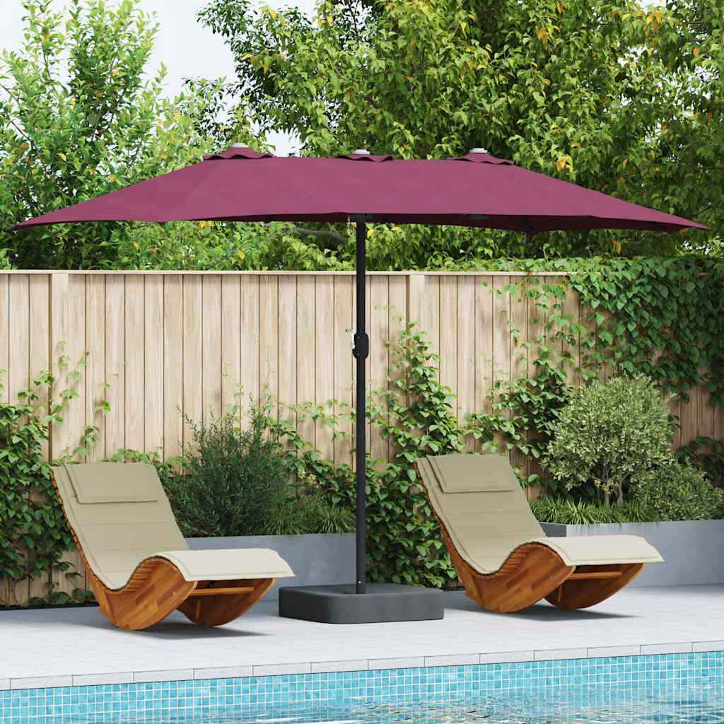 vidaXL Tuinparasol Zand 385 x 209 x 244 cm Stof