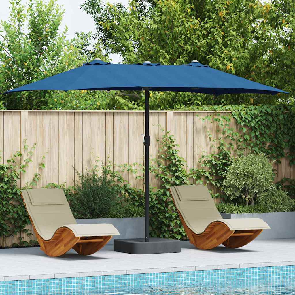 vidaXL Tuinparasol Zand 385 x 209 x 244 cm Stof