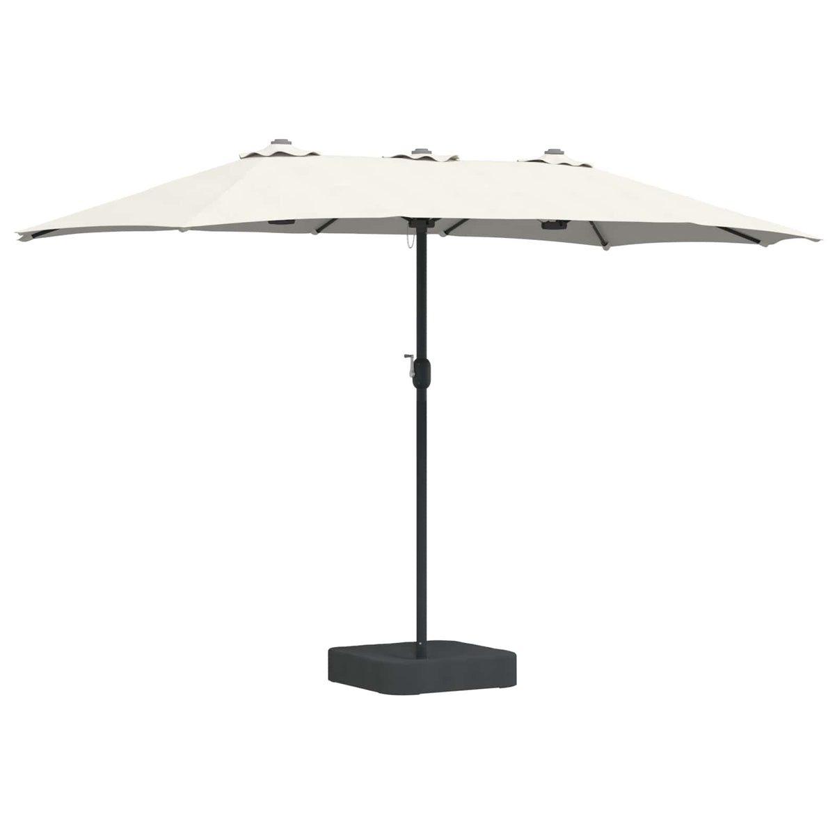 vidaXL Tuinparasol Zand 385 x 209 x 244 cm Stof