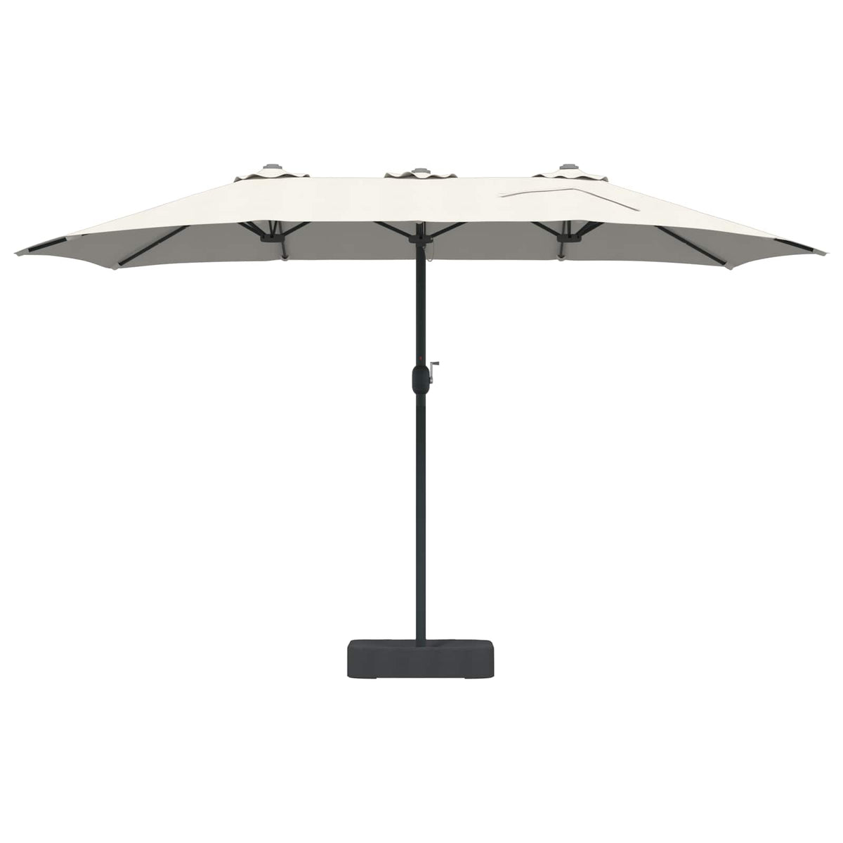 vidaXL Tuinparasol Zand 385 x 209 x 244 cm Stof