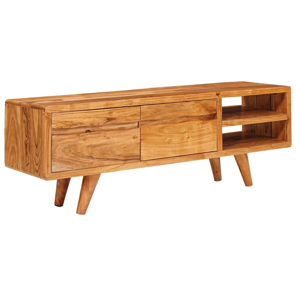 vidaXL TV-kast met plank Bruin 110 x 30 x 40 cm Massief Acaciahout
