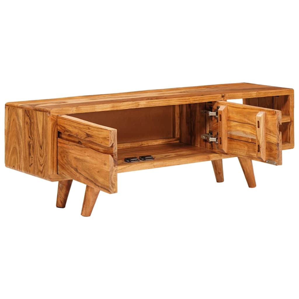 vidaXL TV-kast met plank Bruin 110 x 30 x 40 cm Massief Acaciahout