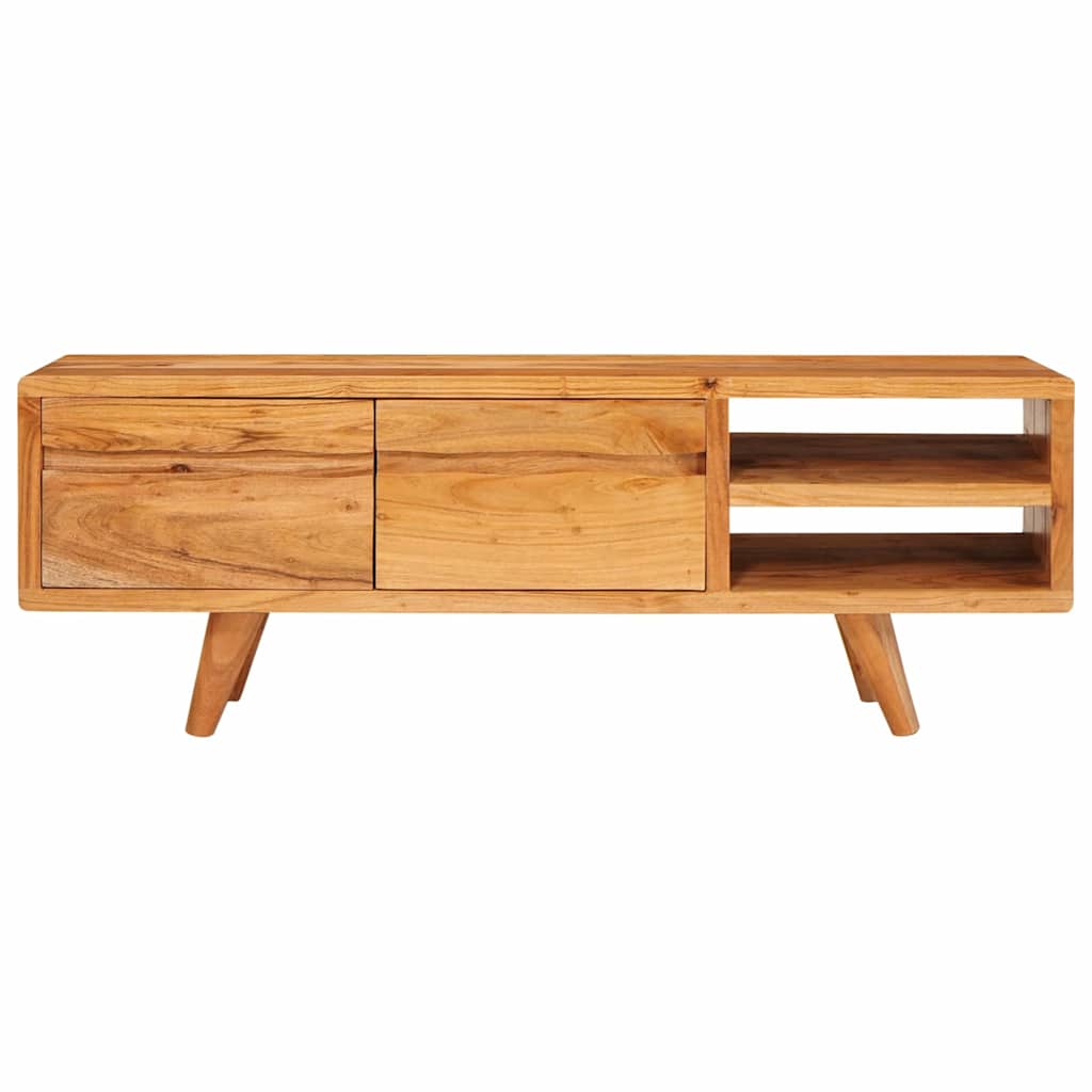 vidaXL TV-kast met plank Bruin 110 x 30 x 40 cm Massief Acaciahout