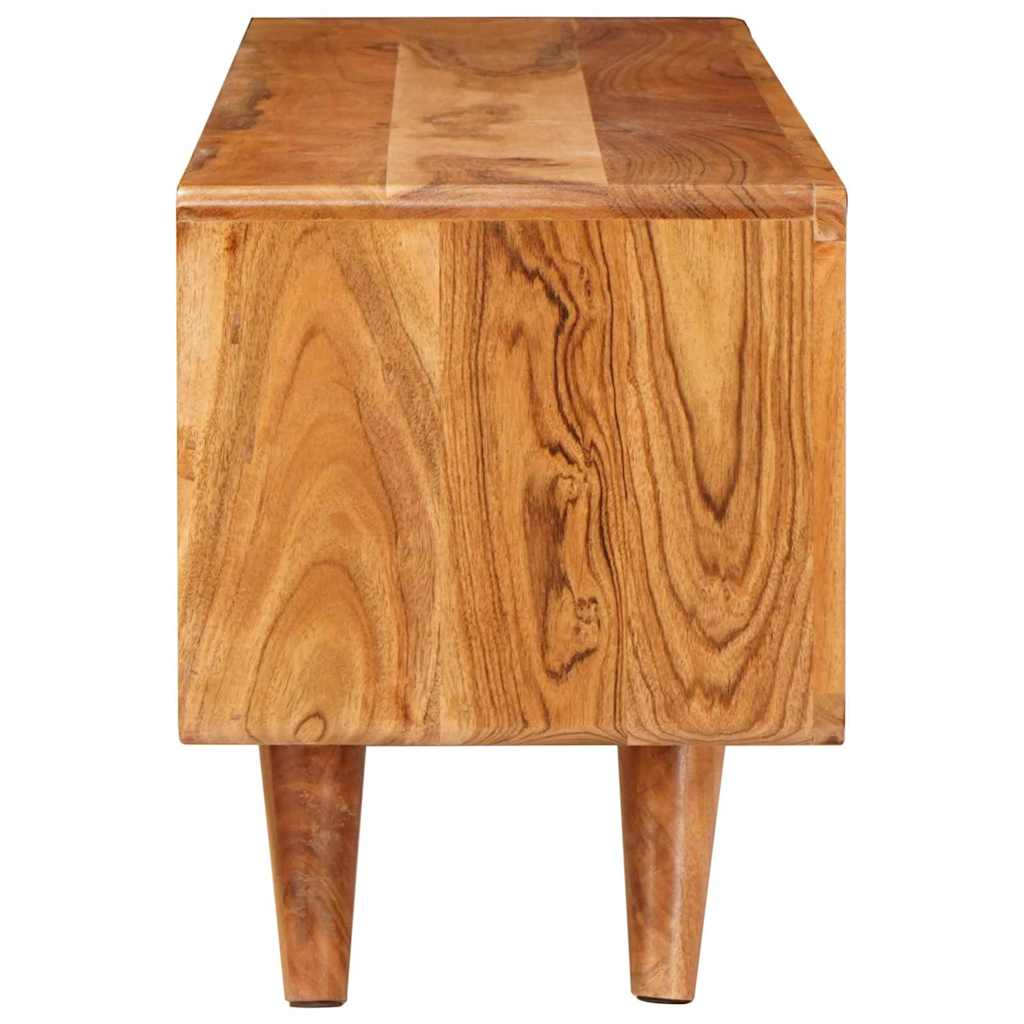 vidaXL TV-kast met plank Bruin 110 x 30 x 40 cm Massief Acaciahout