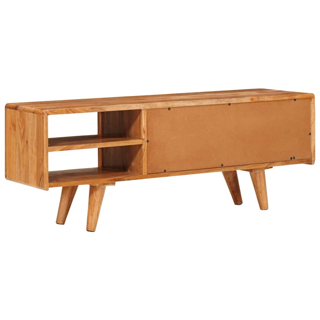 vidaXL TV-kast met plank Bruin 110 x 30 x 40 cm Massief Acaciahout