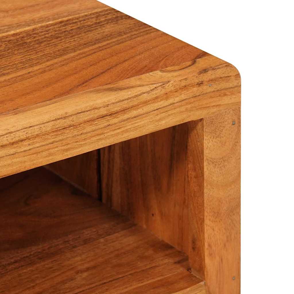 vidaXL TV-kast met plank Bruin 110 x 30 x 40 cm Massief Acaciahout