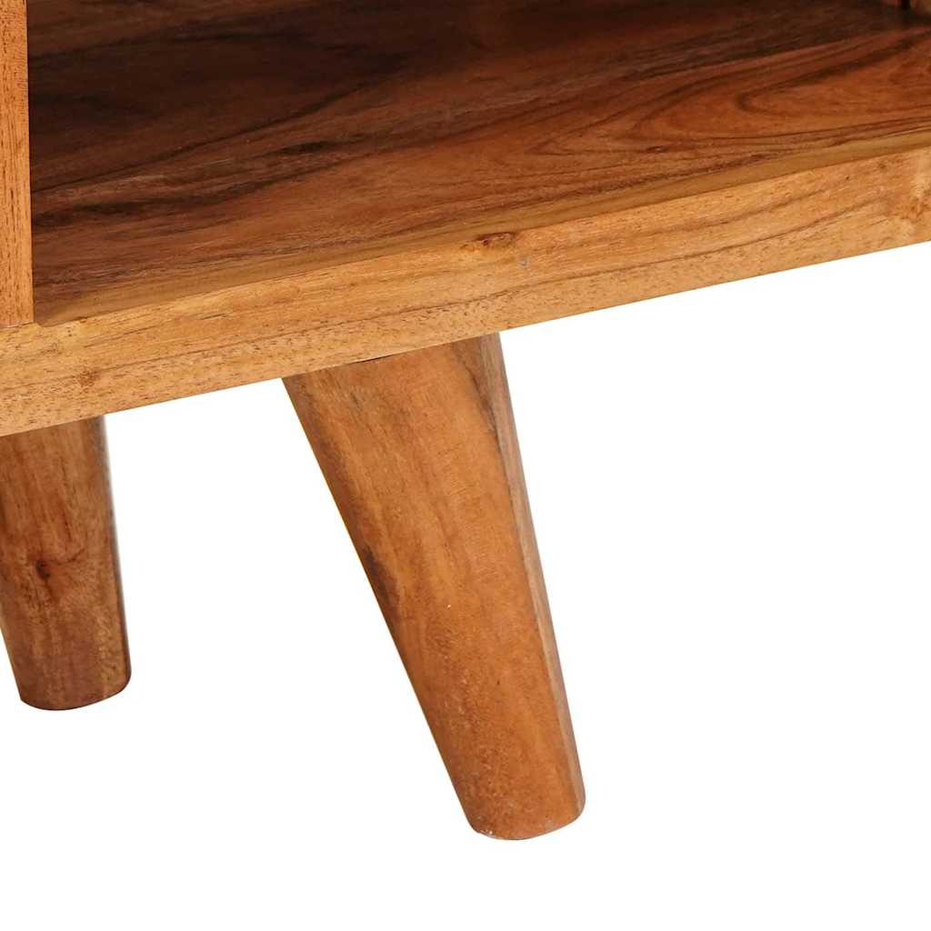 vidaXL TV-kast met plank Bruin 110 x 30 x 40 cm Massief Acaciahout