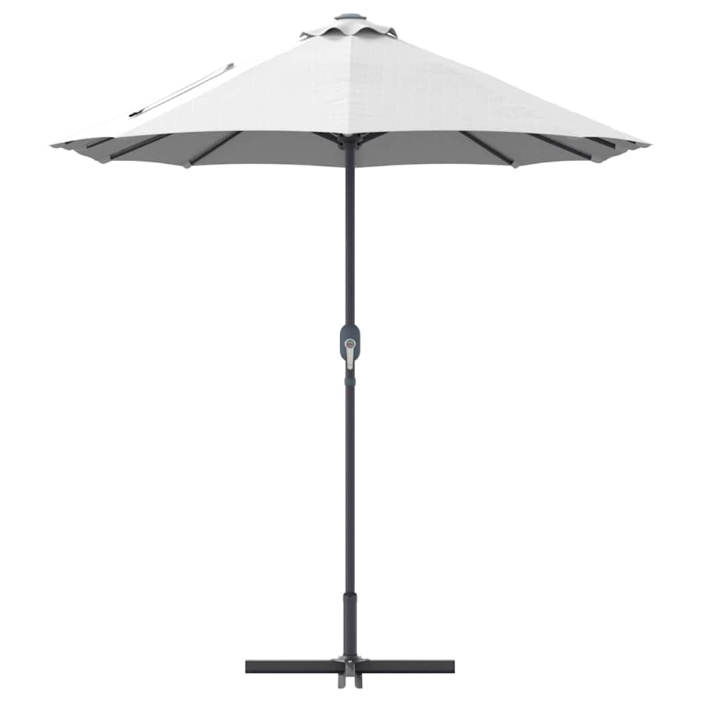 vidaXL Tuinparasol Zand 370 x 197 x 239 cm Poedergecoat staal