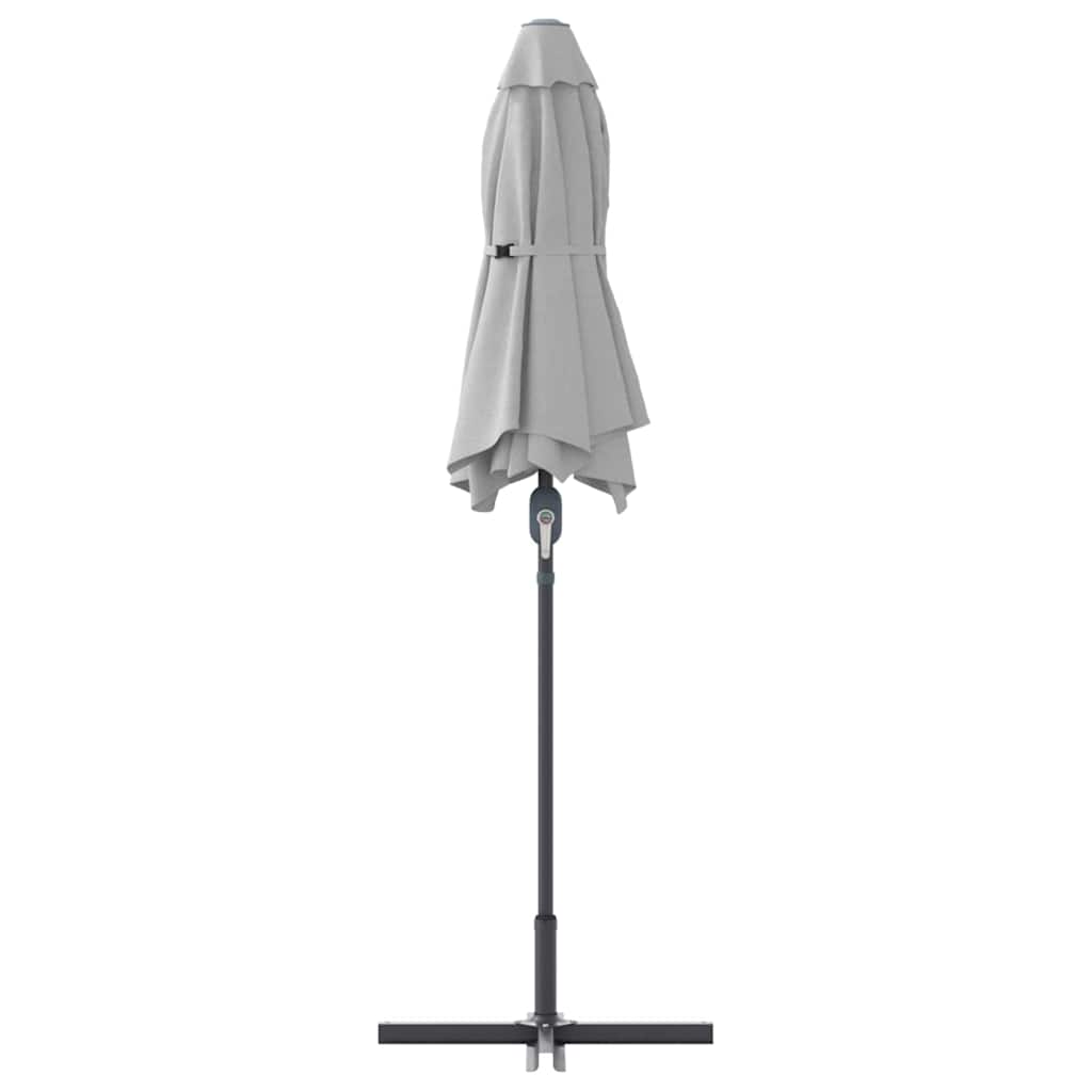 vidaXL Tuinparasol Zand 370 x 197 x 239 cm Poedergecoat staal