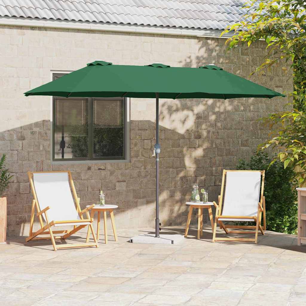 vidaXL Tuinparasol Zand 370 x 197 x 239 cm Poedergecoat staal