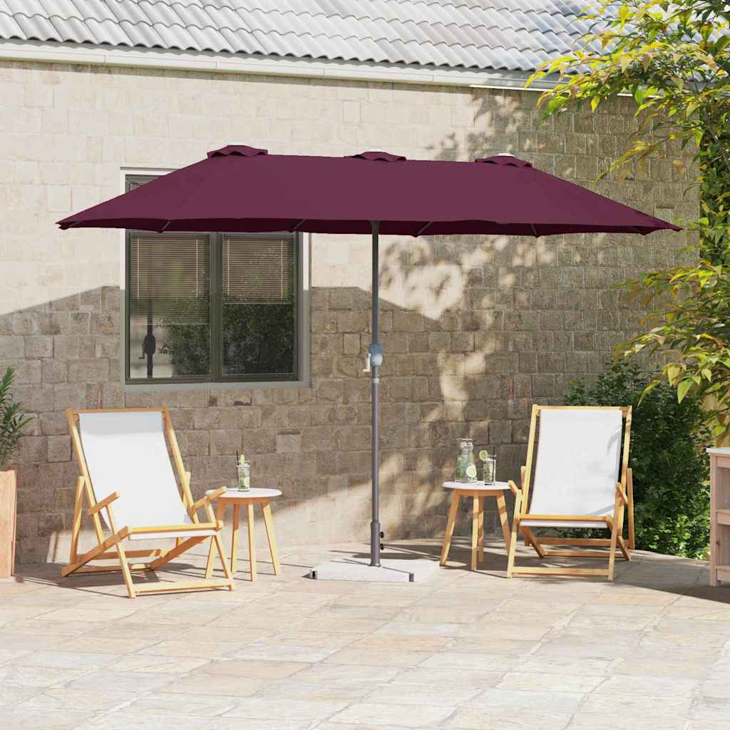 vidaXL Tuinparasol Zand 370 x 197 x 239 cm Poedergecoat staal