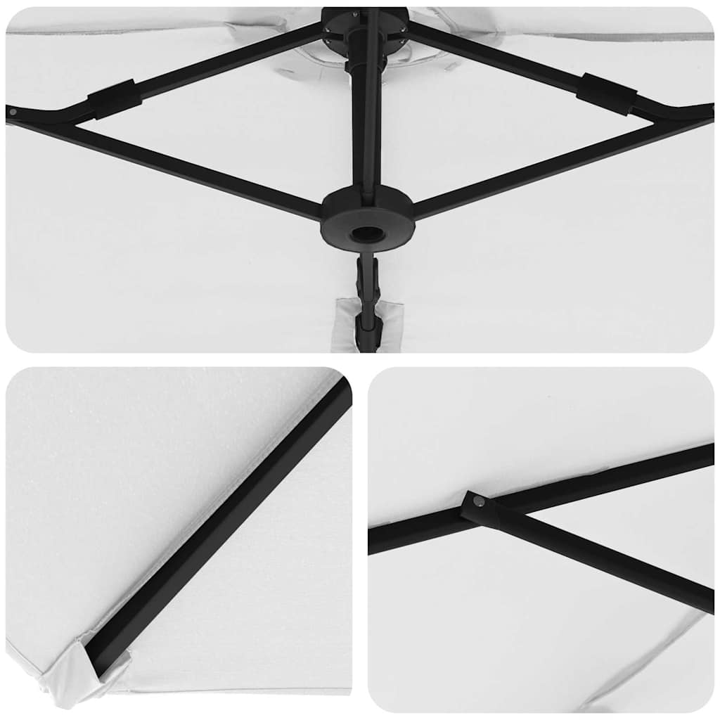 vidaXL Tuin Cantilever Parasol Zand 372 x 198 x 243 cm