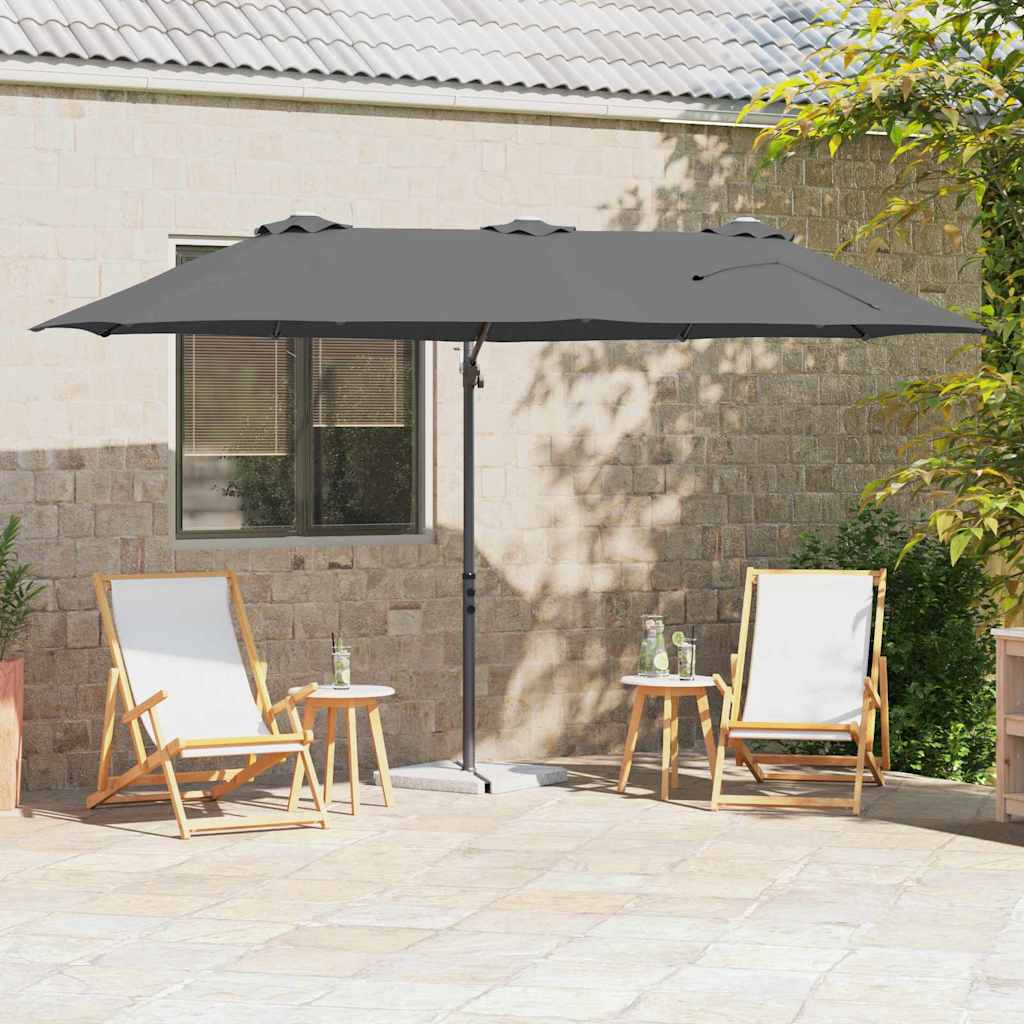 vidaXL Tuin Cantilever Parasol Zand 372 x 198 x 243 cm