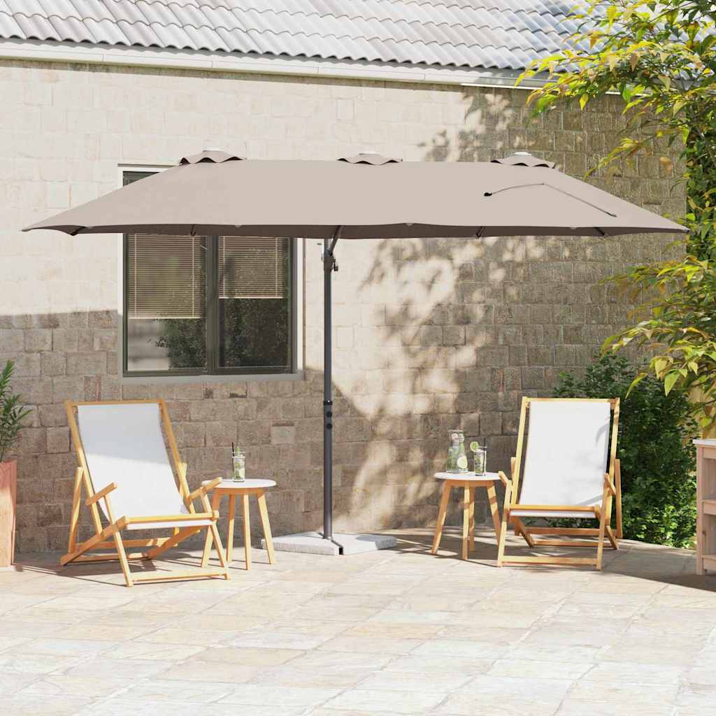 vidaXL Tuin Cantilever Parasol Zand 372 x 198 x 243 cm