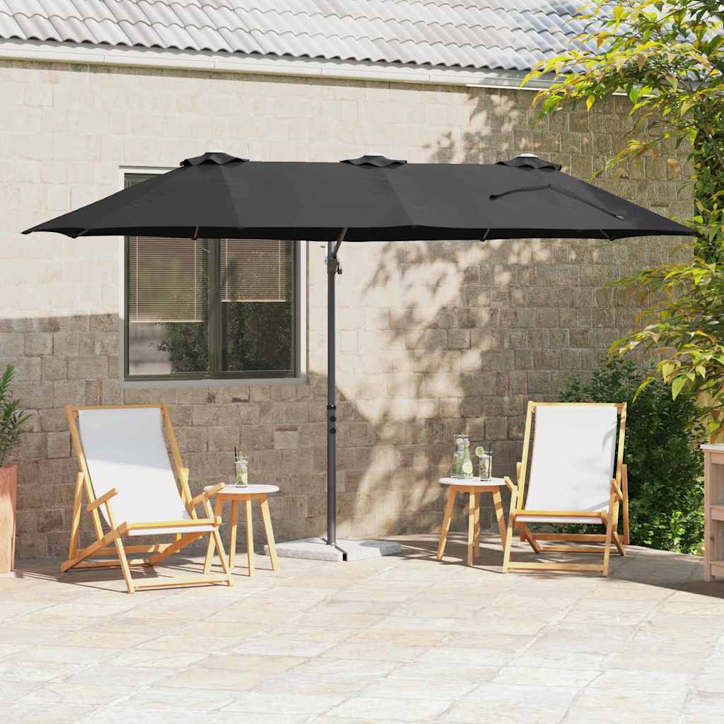 vidaXL Tuin Cantilever Parasol Zand 372 x 198 x 243 cm