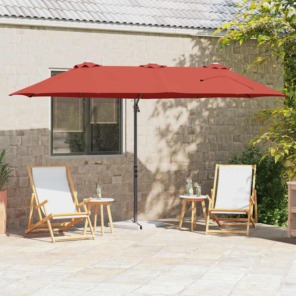 vidaXL Tuin Cantilever Parasol Zand 372 x 198 x 243 cm