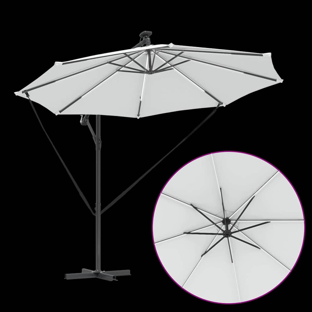 vidaXL Cantilever Banana Parasol Zand 294 x 294 x 248 cm