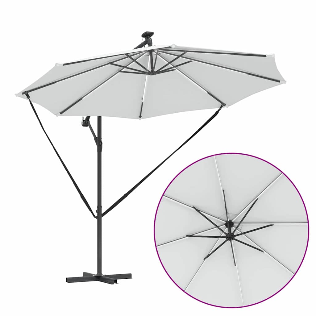 vidaXL Cantilever Banana Parasol Zand 294 x 294 x 248 cm