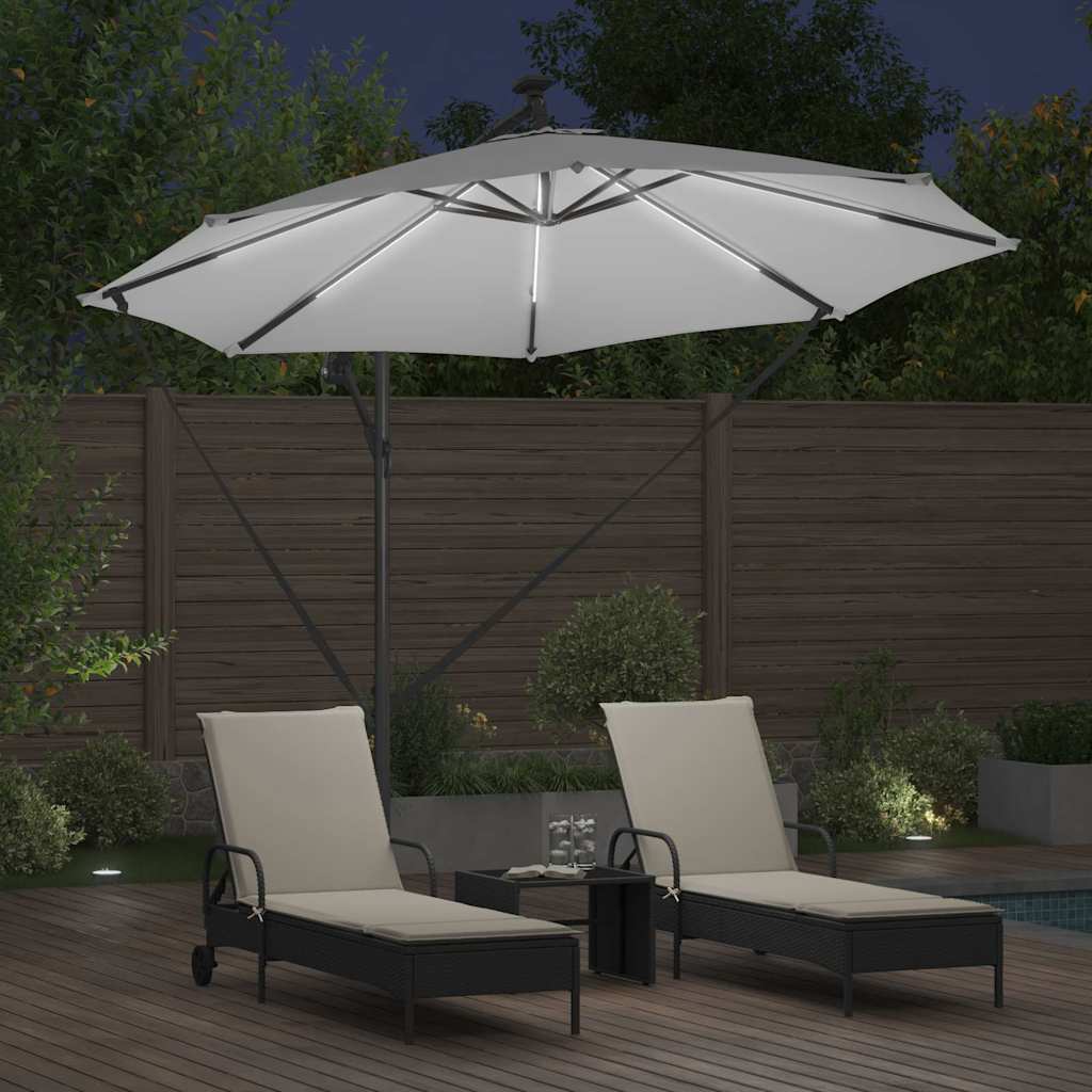 vidaXL Cantilever Banana Parasol Zand 294 x 294 x 248 cm