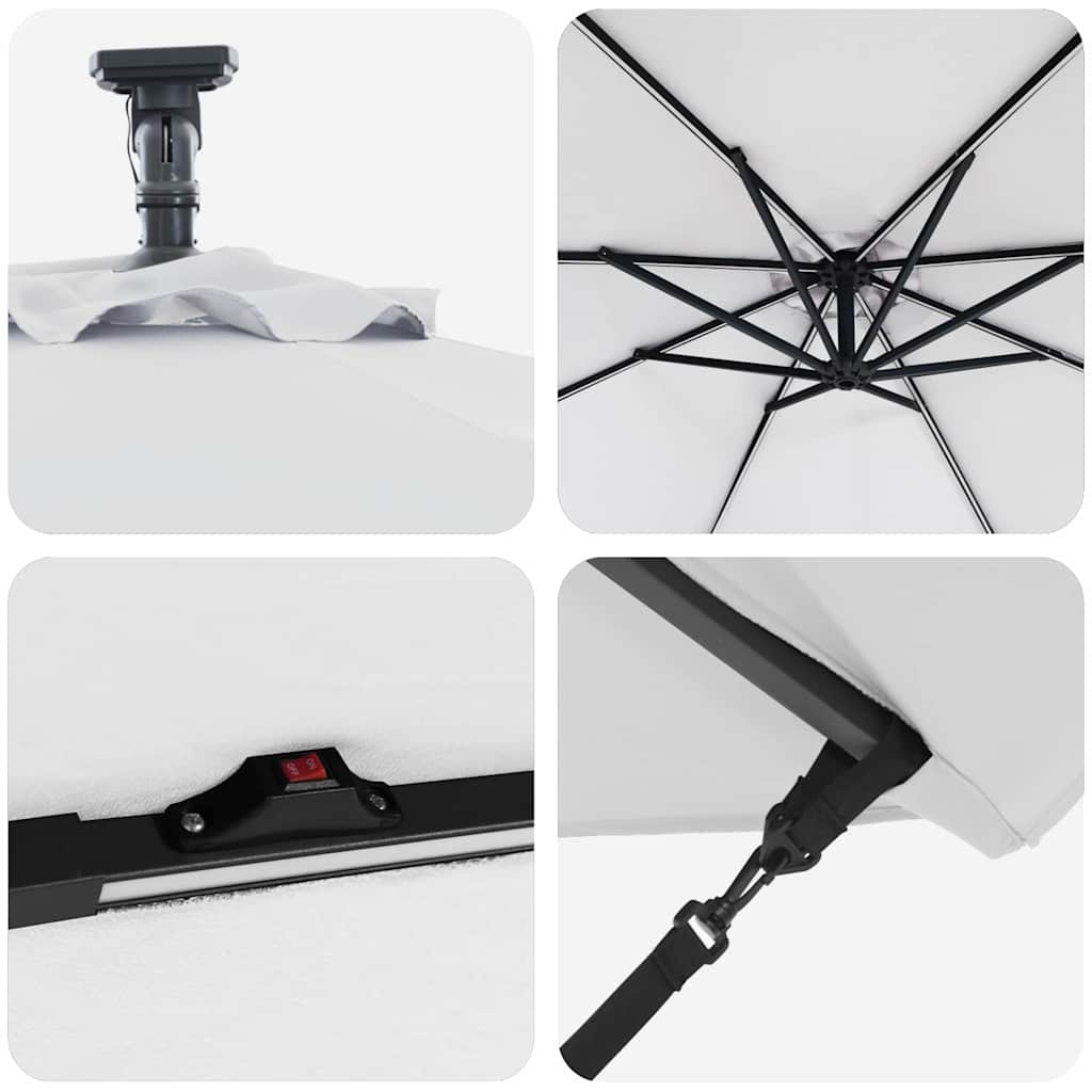 vidaXL Cantilever Banana Parasol Zand 294 x 294 x 248 cm
