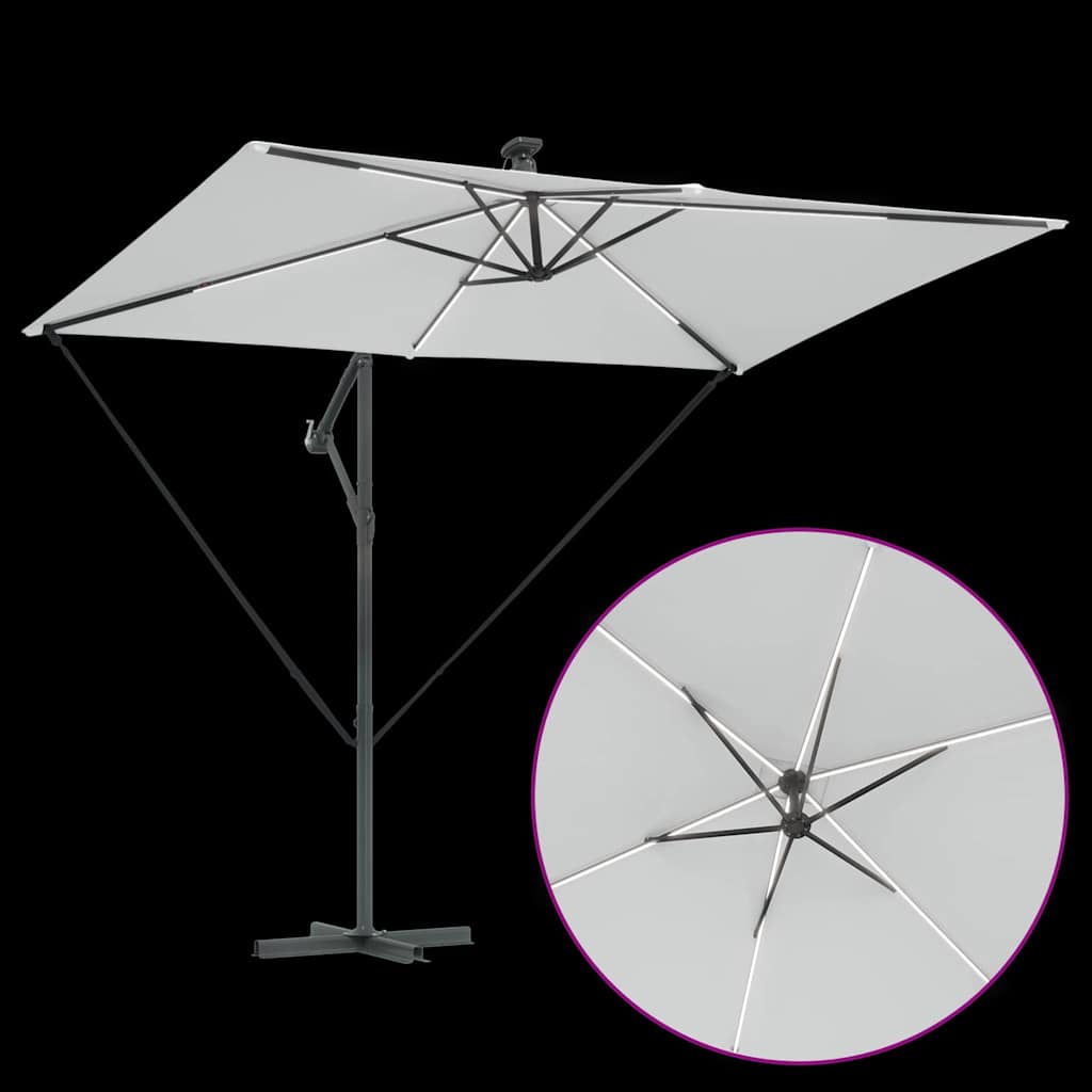 vidaXL Cantilever Banana Parasol Zand 294 x 200 x 254 cm