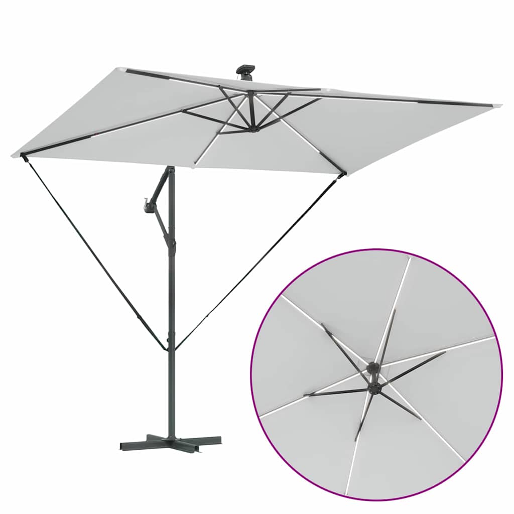 vidaXL Cantilever Banana Parasol Zand 294 x 200 x 254 cm