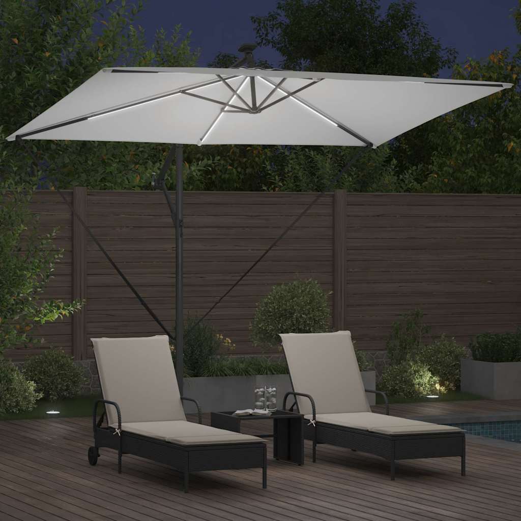 vidaXL Cantilever Banana Parasol Zand 294 x 200 x 254 cm