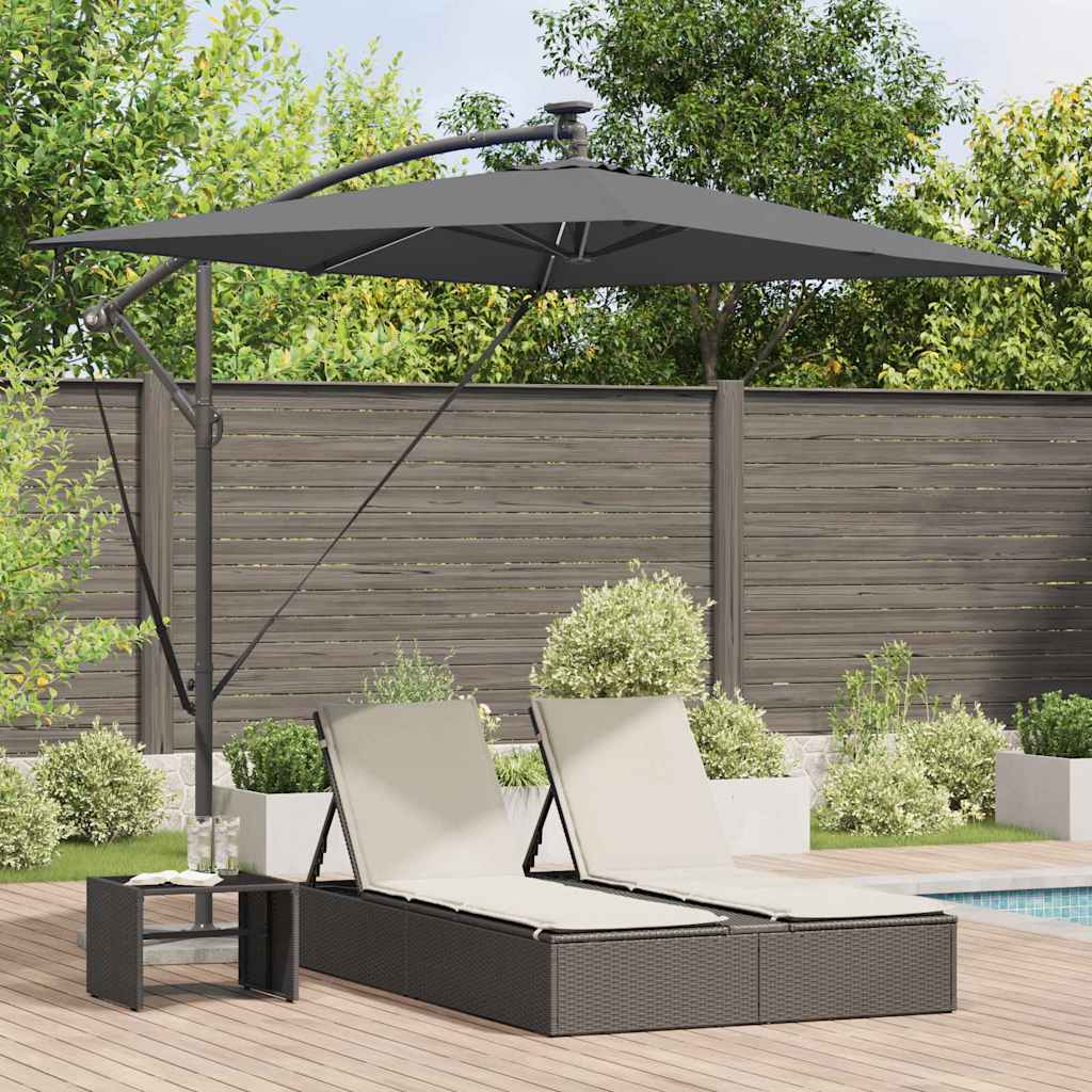vidaXL Cantilever Banana Parasol Zand 294 x 200 x 254 cm