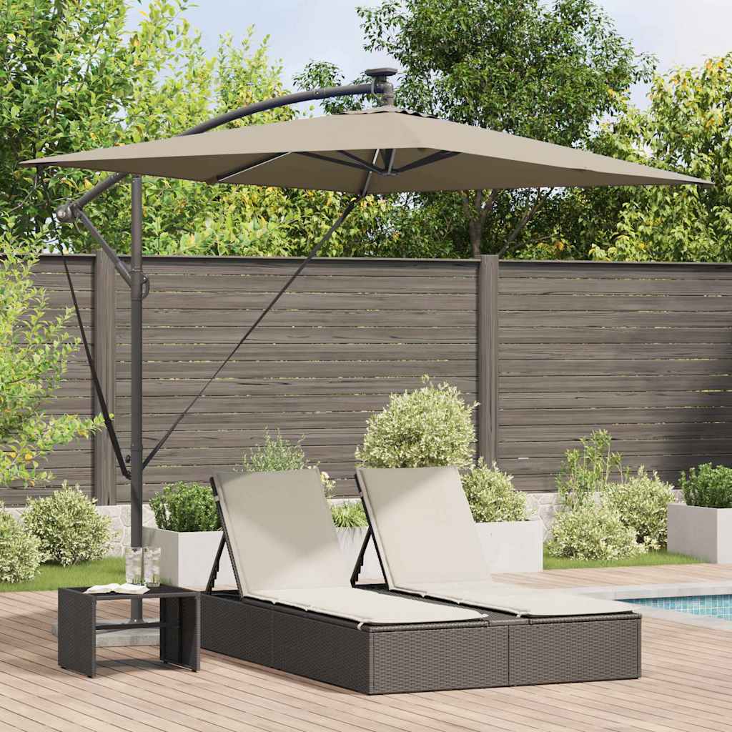 vidaXL Cantilever Banana Parasol Zand 294 x 200 x 254 cm