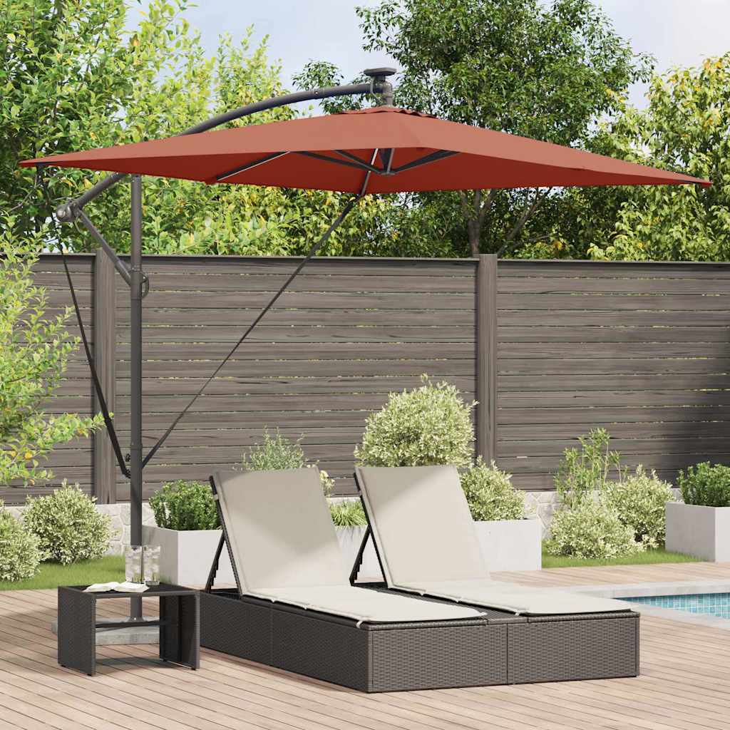 vidaXL Cantilever Banana Parasol Zand 294 x 200 x 254 cm