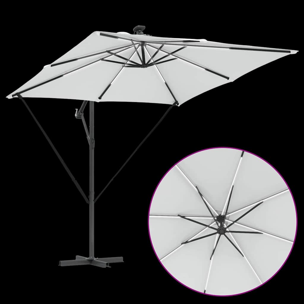 vidaXL Cantilever Banana Parasol Zand 249 x 249 x 250 cm