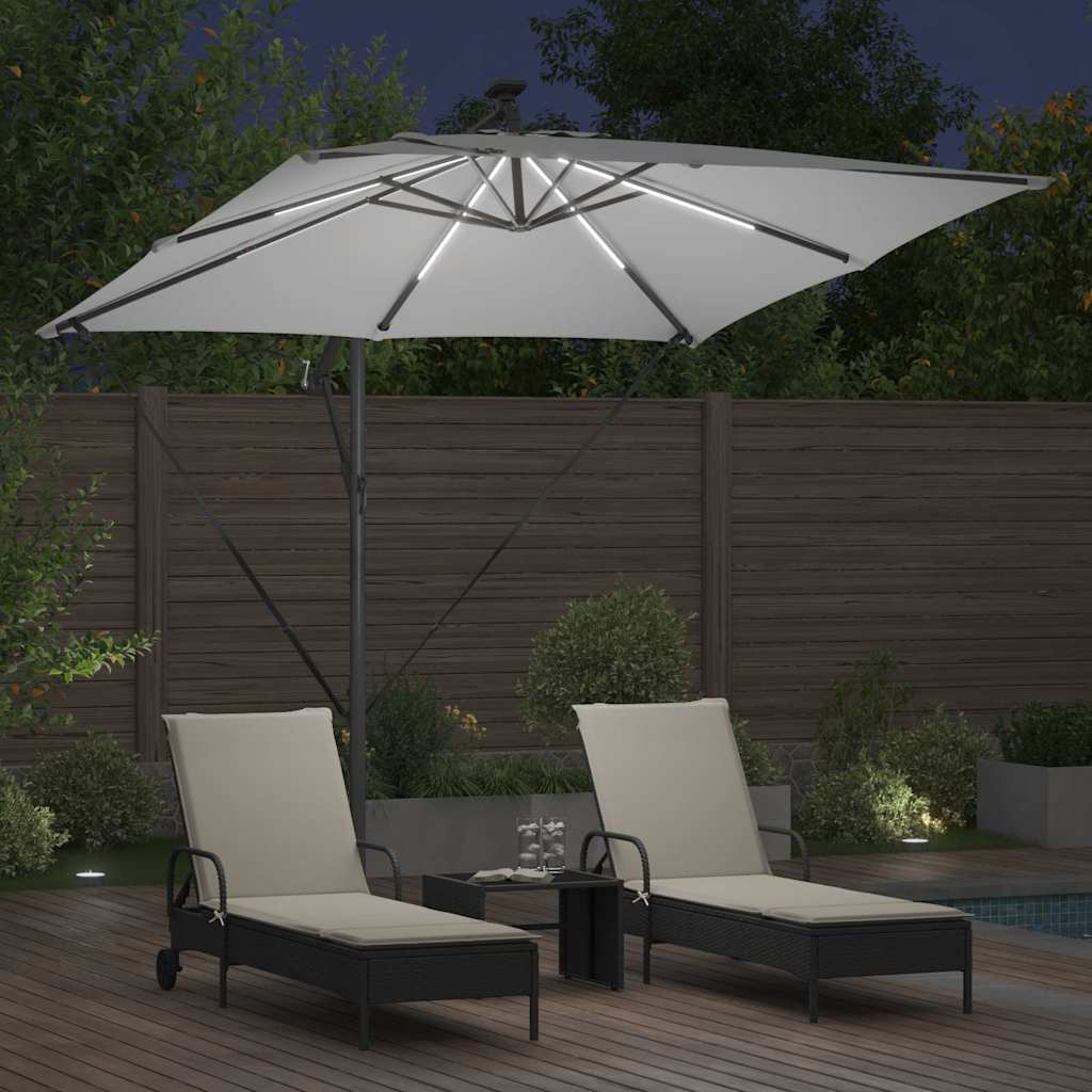 vidaXL Cantilever Banana Parasol Zand 249 x 249 x 250 cm