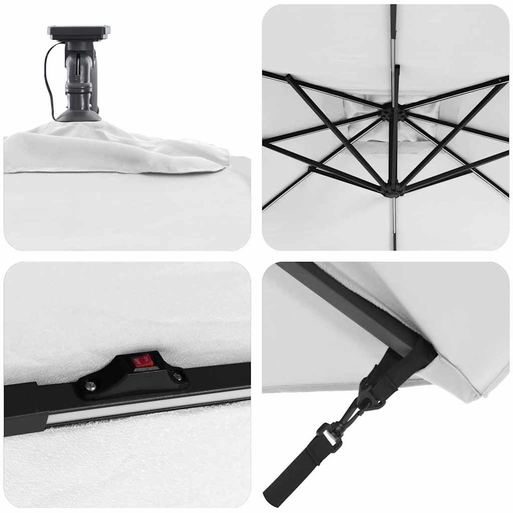 vidaXL Cantilever Banana Parasol Zand 249 x 249 x 250 cm