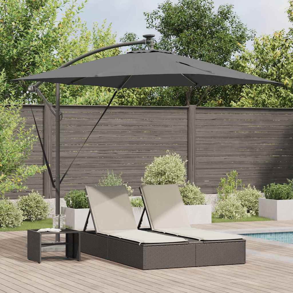 vidaXL Cantilever Banana Parasol Zand 249 x 249 x 250 cm
