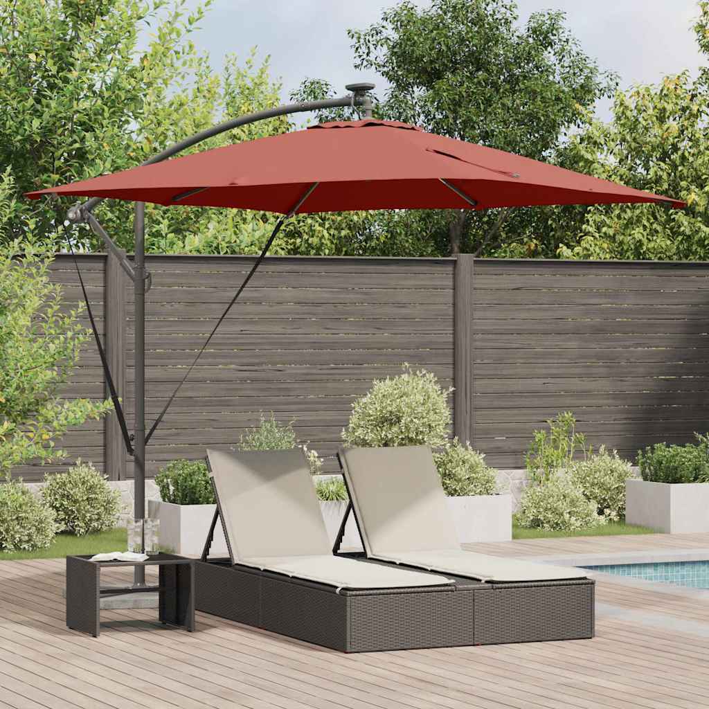 vidaXL Cantilever Banana Parasol Zand 249 x 249 x 250 cm