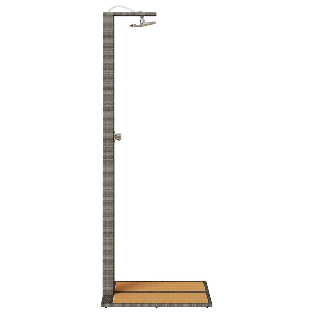 vidaXL Tuin Douche Grijs 60 x 80 x 214 cm Poly riet