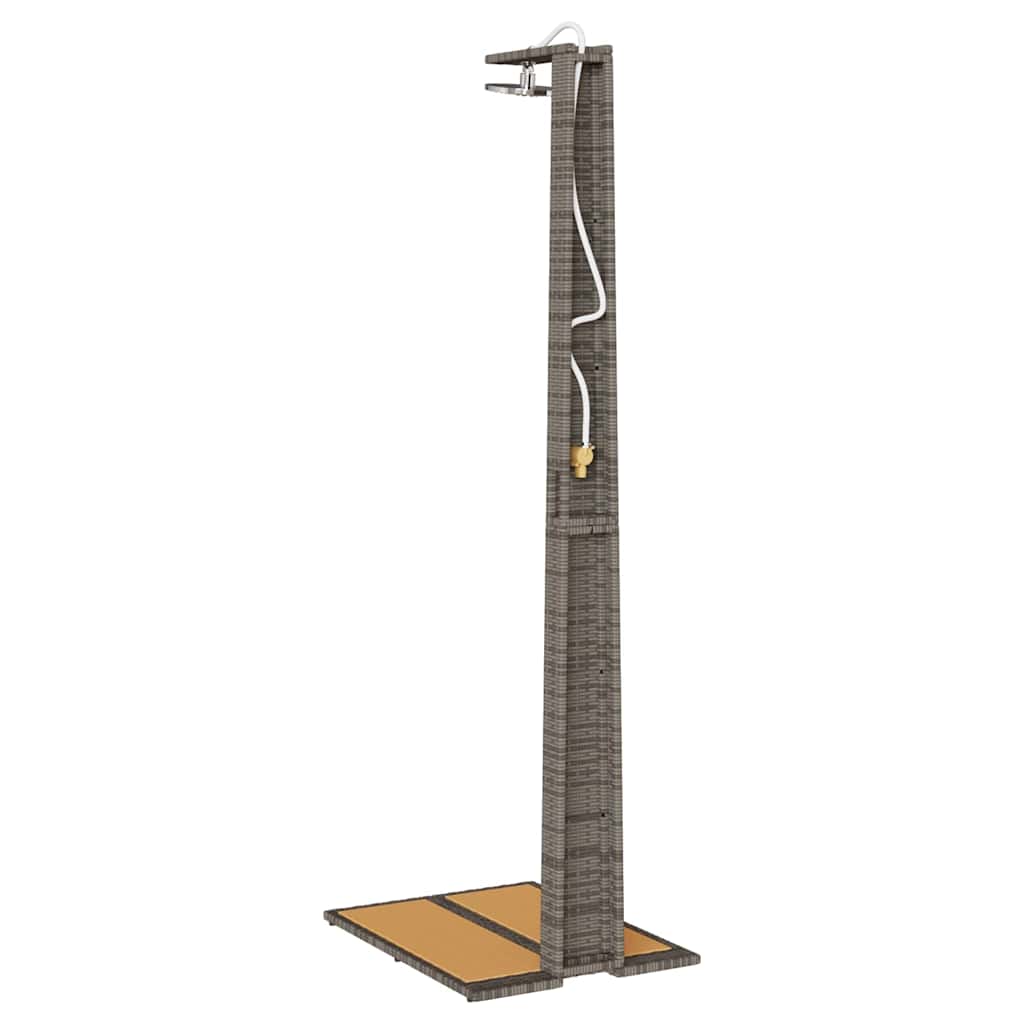 vidaXL Tuin Douche Grijs 60 x 80 x 214 cm Poly riet