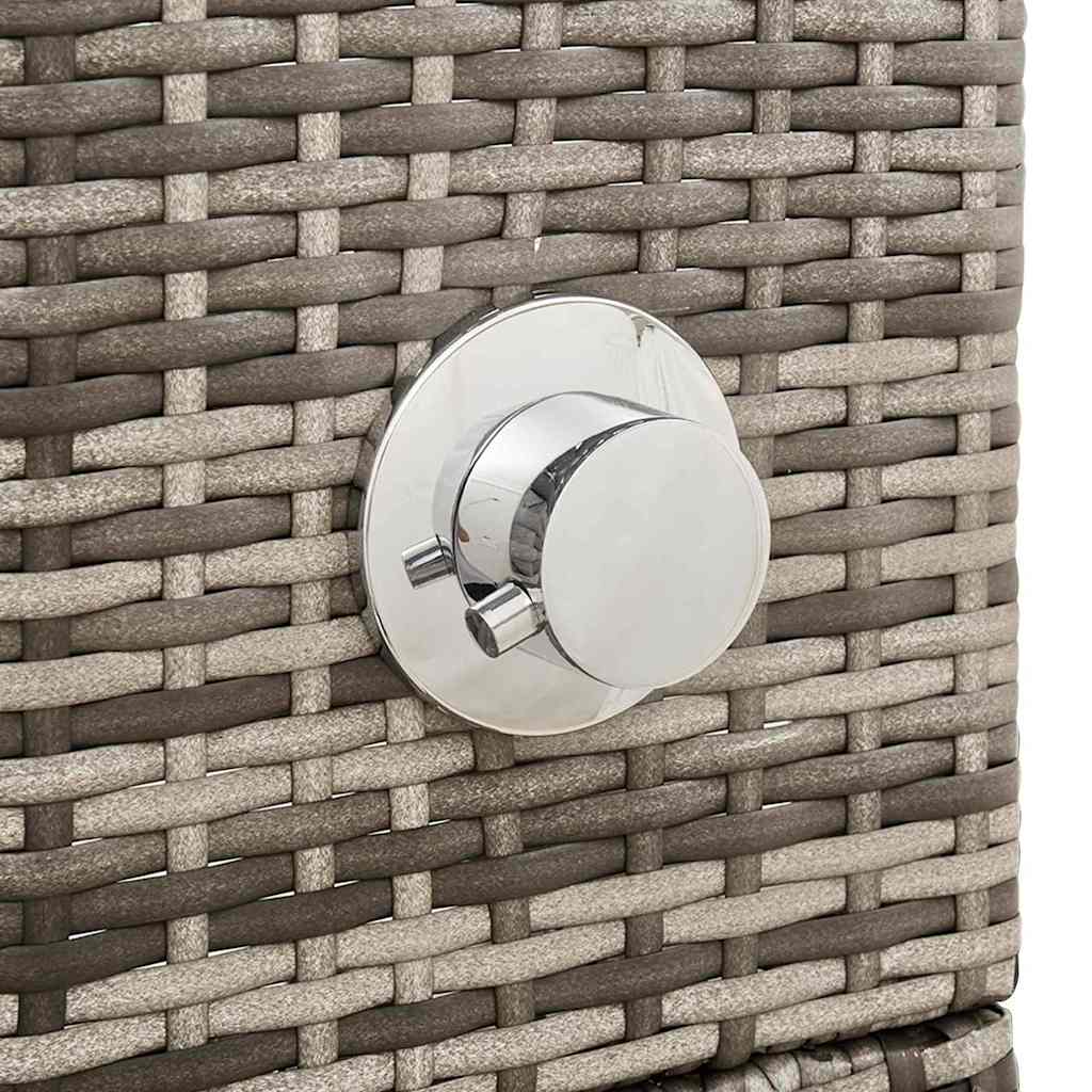 vidaXL Tuin Douche Grijs 60 x 80 x 214 cm Poly riet