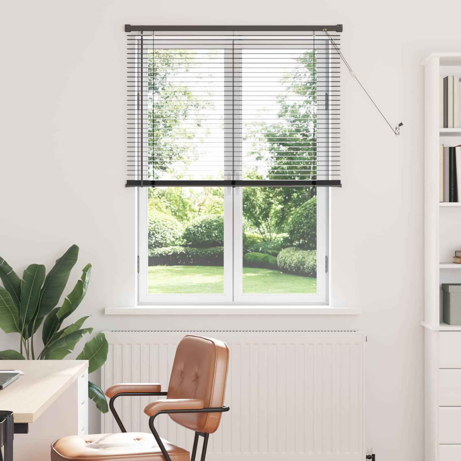 vidaXL Venetiaanse Blind Verstelbaar Zilvergrijs 150 x 40 cm PVC