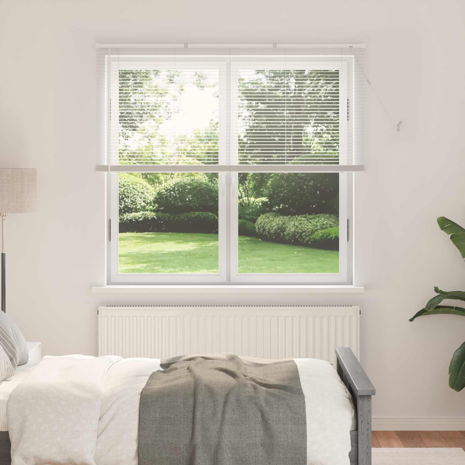 vidaXL Venetiaanse Blind Verstelbaar Zilvergrijs 150 x 40 cm PVC