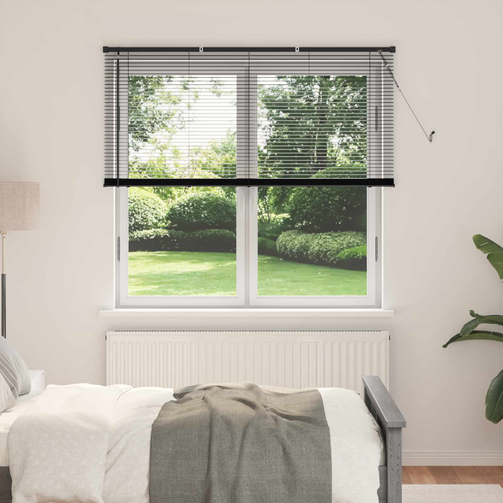 vidaXL Venetiaanse Blind Verstelbaar Zilvergrijs 150 x 40 cm PVC