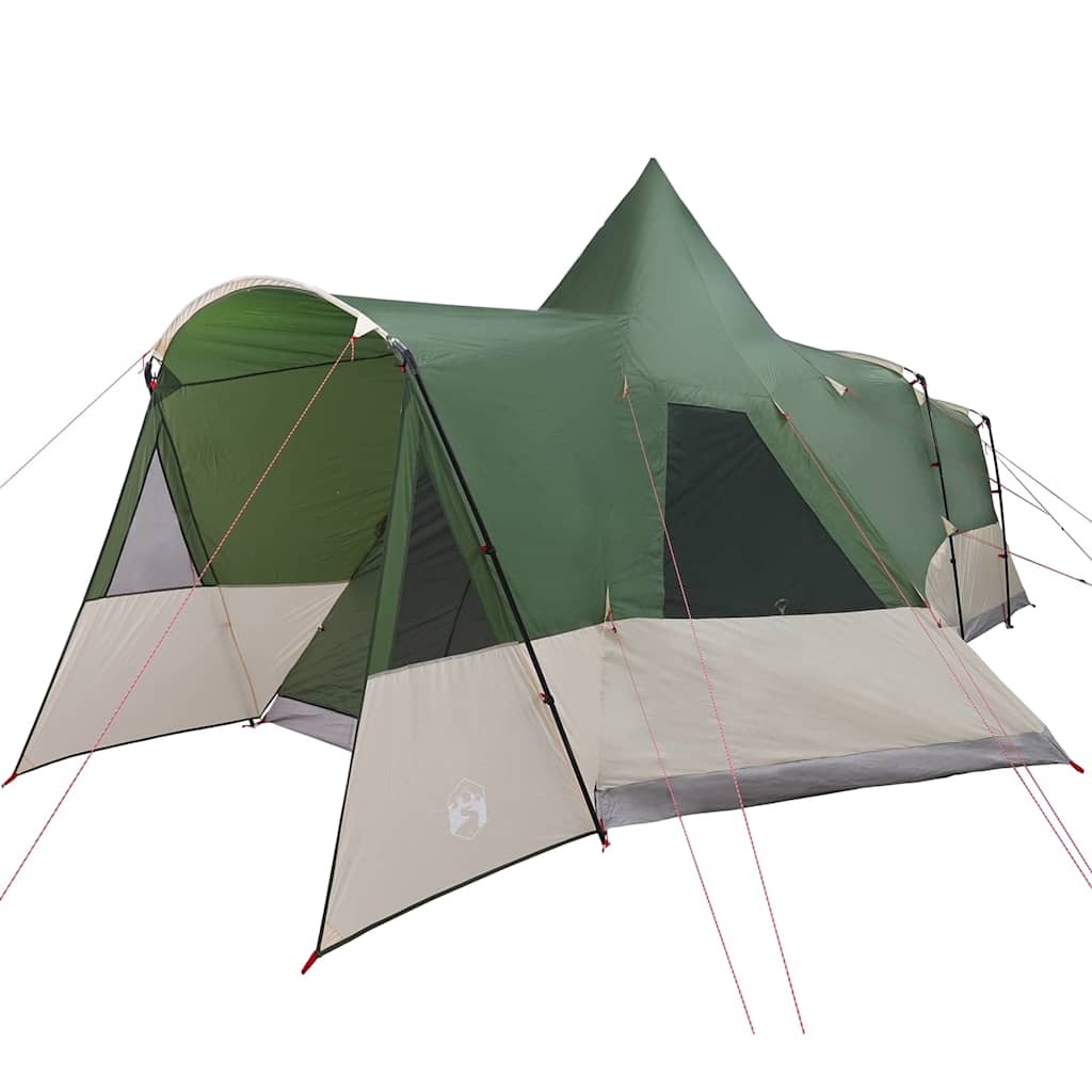 vidaXL Teepee Tent met dak met opslag Groen 720 x 465 x 295 cm