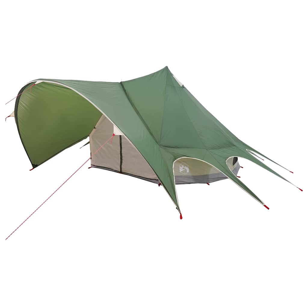 vidaXL Teepee Tent met dak Groen en Grijs 600 x 600 x 347 cm